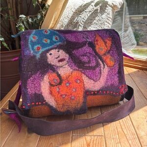 Handcrafted Artistic Felted Wool Bag